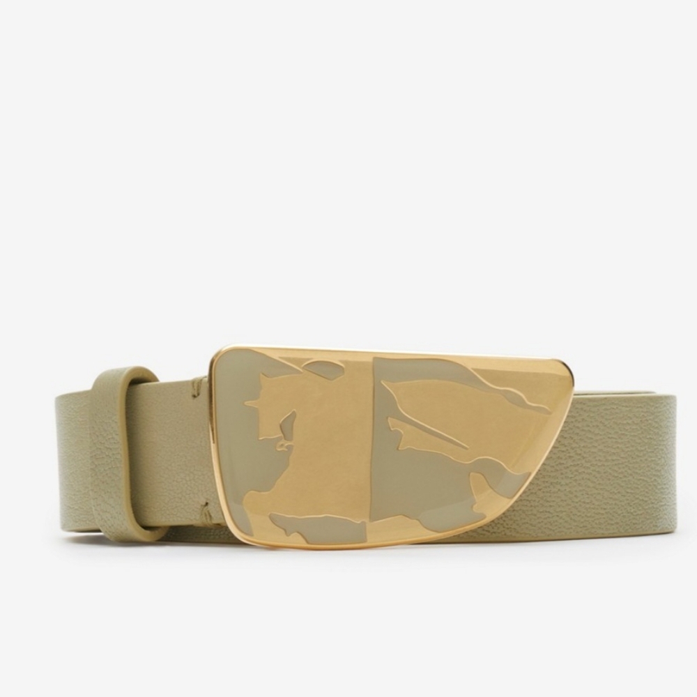 Burberry 25mm split EdK enamel belt, Hunter -S -NWT- Authentic